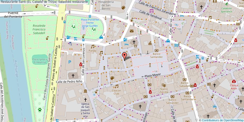 mapa Restaurante Santi (EL Caballo de Troya) restaurante Valladolid