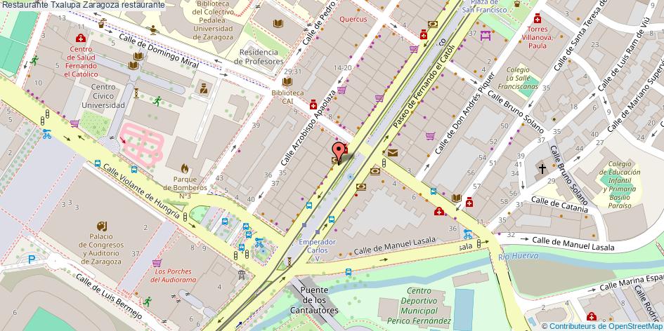 mapa Restaurante Txalupa restaurante Zaragoza