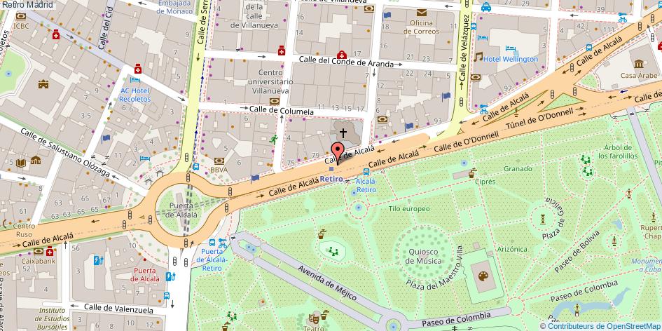 mapa Retiro  Madrid