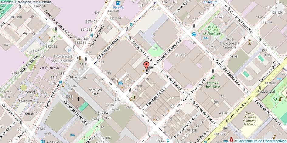 mapa Retruco restaurante Barcelona