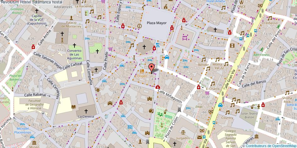 mapa Revolutum Hostel hostal Salamanca
