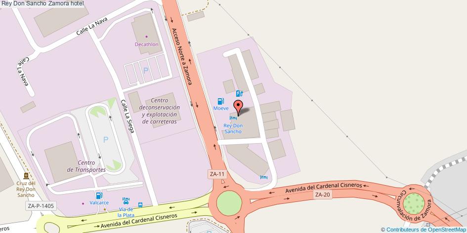 mapa Rey Don Sancho hotel Zamora