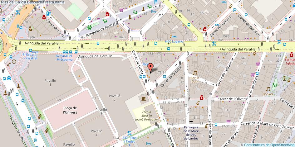 mapa Rias de Galicia restaurante Barcelona