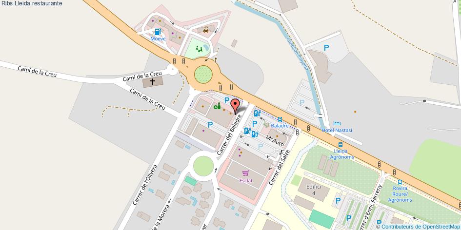 mapa Ribs restaurante Lleida