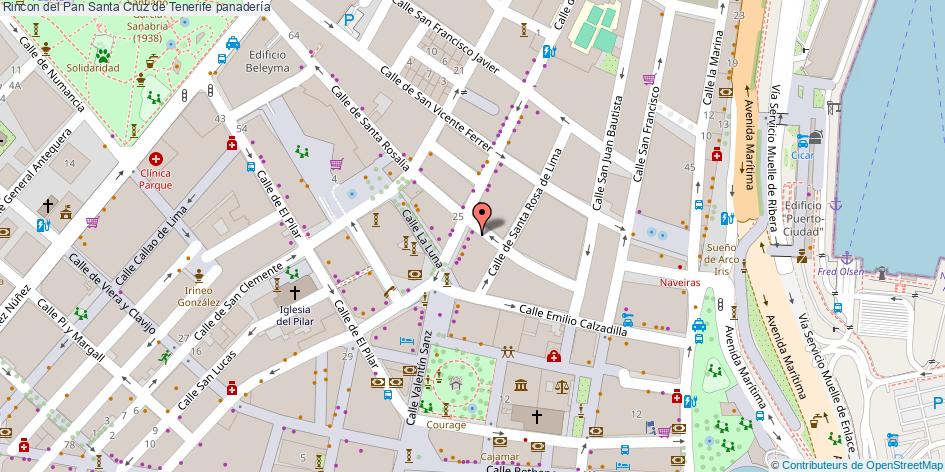 mapa Rincon del Pan panadería Santa Cruz de Tenerife