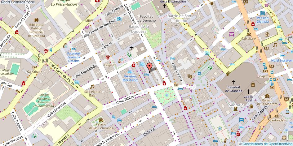 mapa Rodri hotel Granada