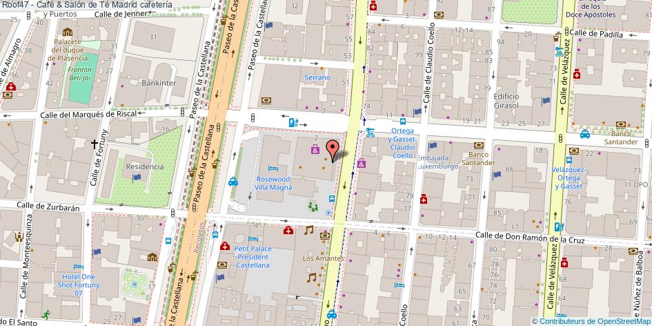 mapa Roof47 - Café & Salón de Té cafetería Madrid