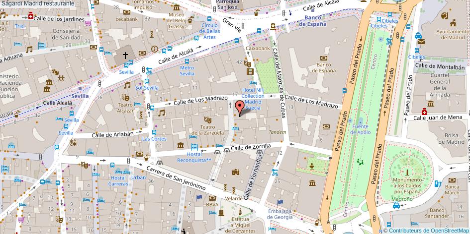 mapa Sagardi restaurante Madrid