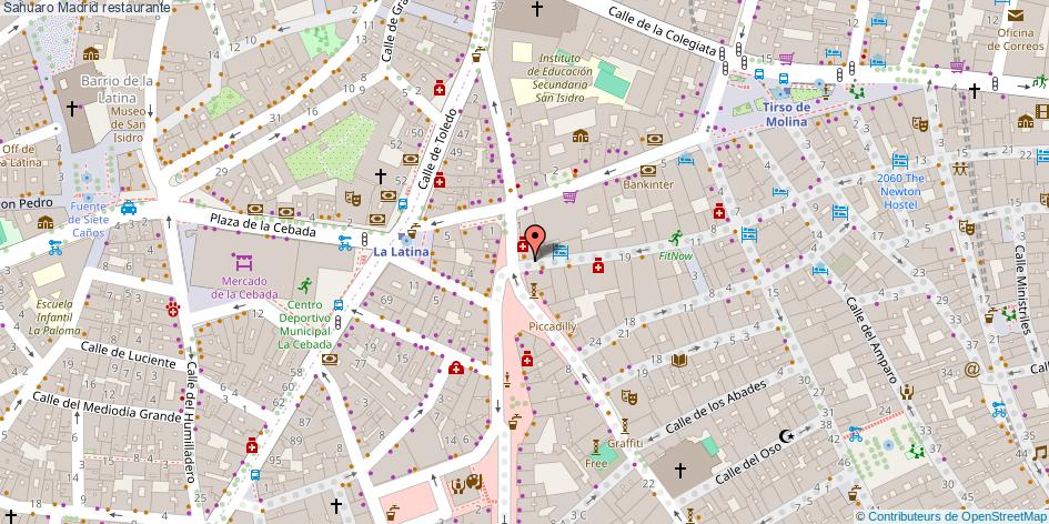 mapa Sahuaro restaurante Madrid