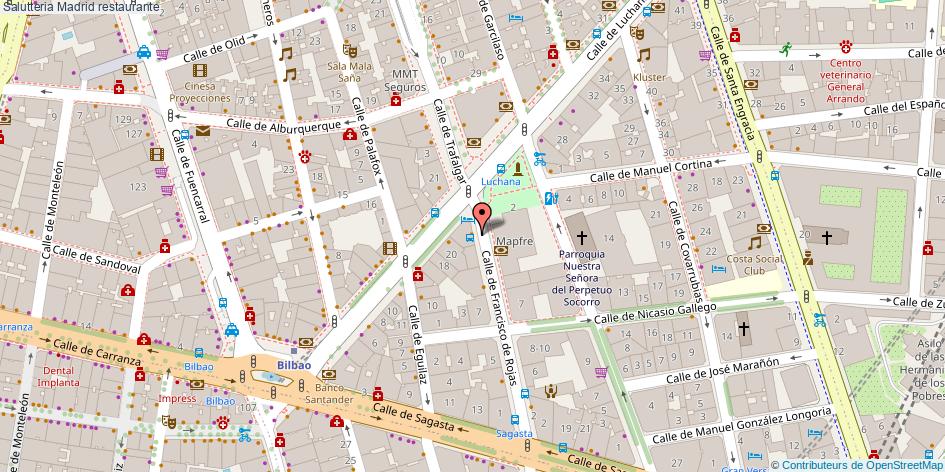 mapa Salutteria restaurante Madrid