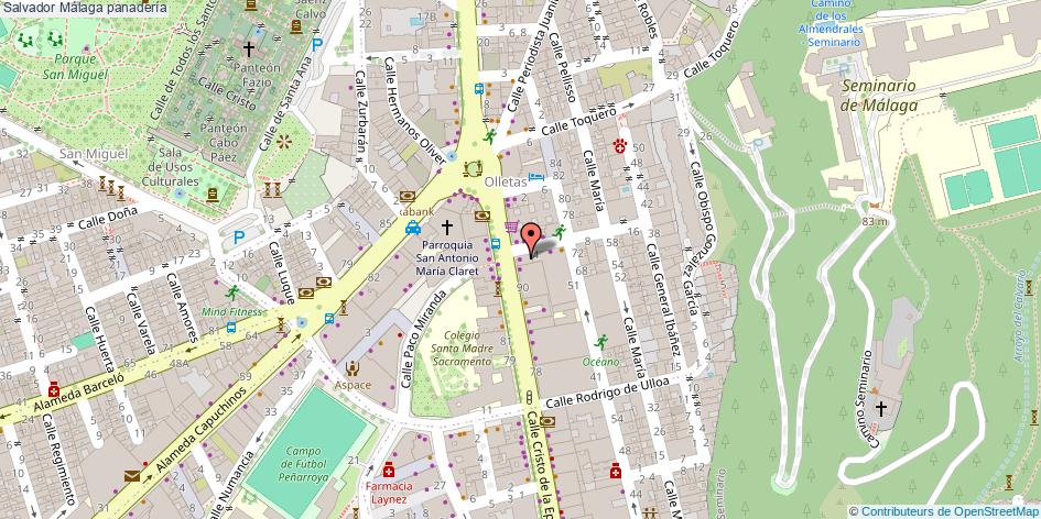 mapa Salvador panadería Málaga