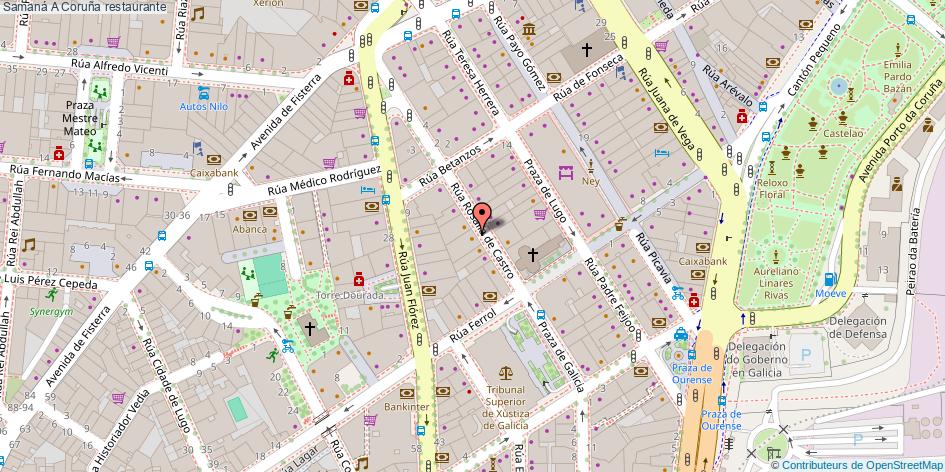mapa Samaná restaurante A Coruña