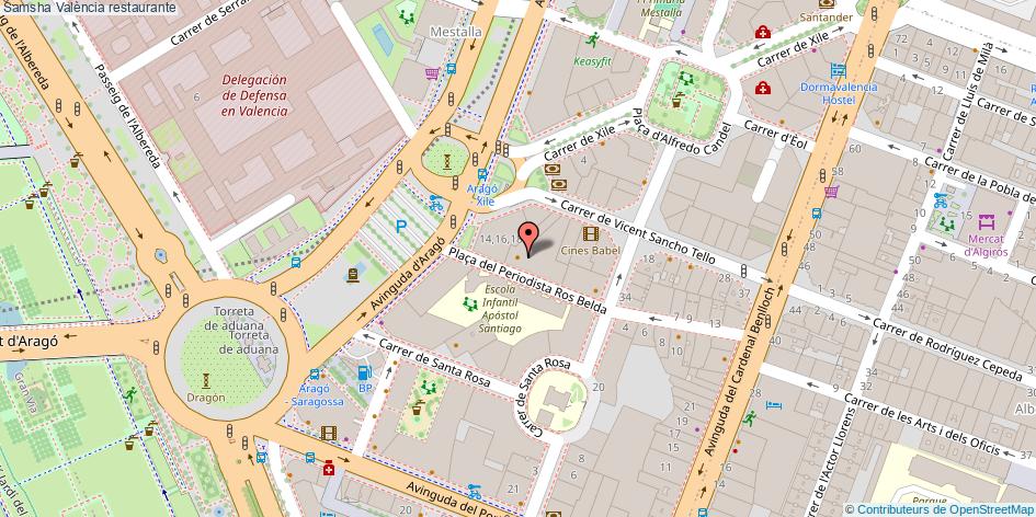 mapa Samsha restaurante València