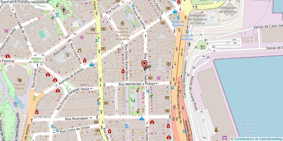 mapa SenPan restaurante A Coruña