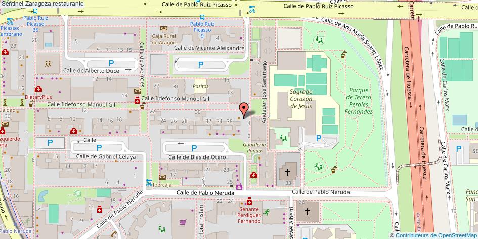 mapa Sentinel restaurante Zaragoza
