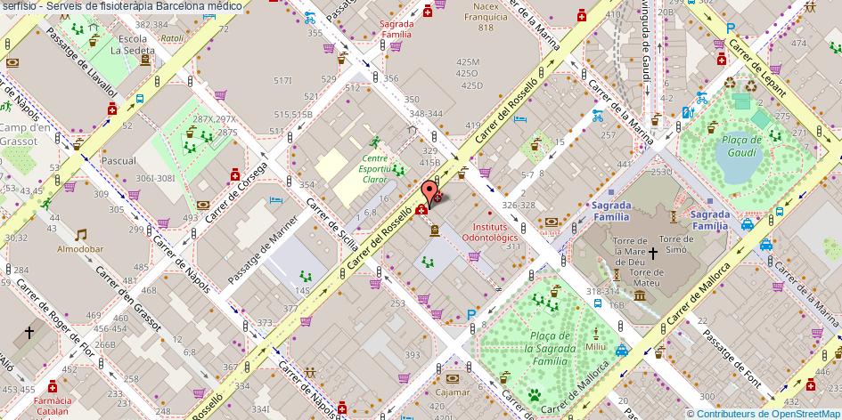 mapa serfisio - Serveis de fisioteràpia médico Barcelona