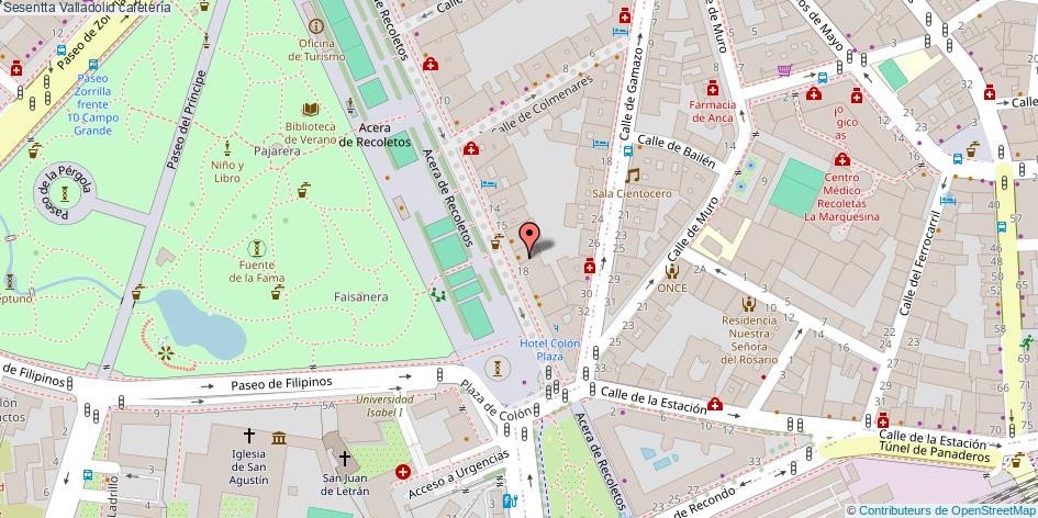mapa Sesentta cafetería Valladolid