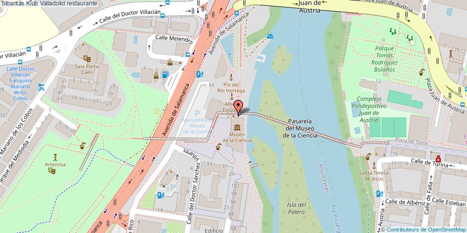 mapa Sibaritas Klub restaurante Valladolid