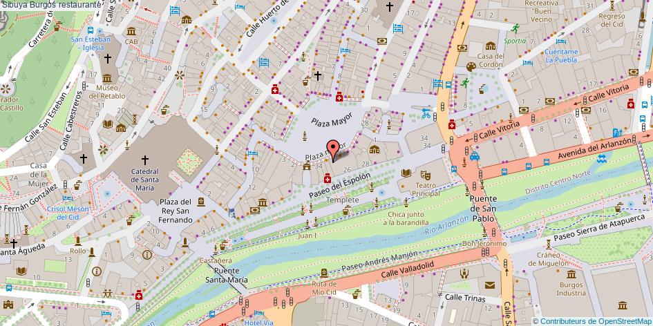 mapa Sibuya restaurante Burgos