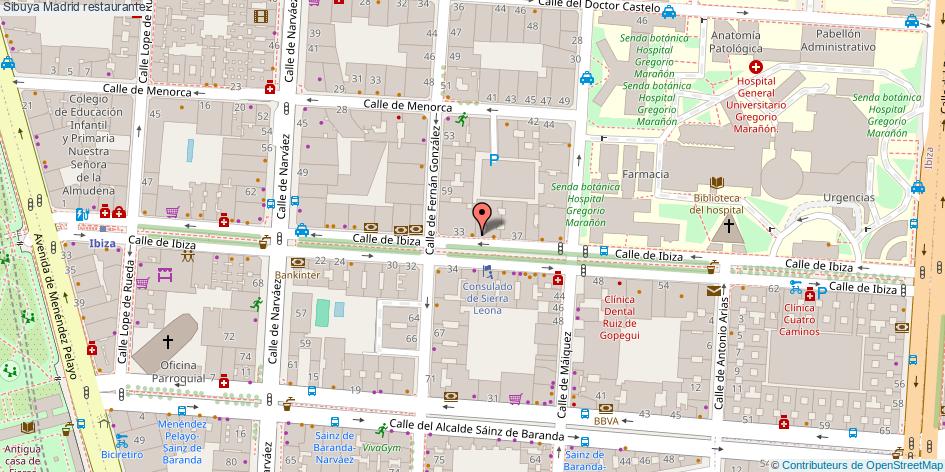 mapa Sibuya restaurante Madrid