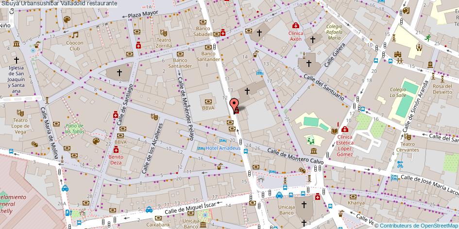 mapa Sibuya Urbansushibar restaurante Valladolid