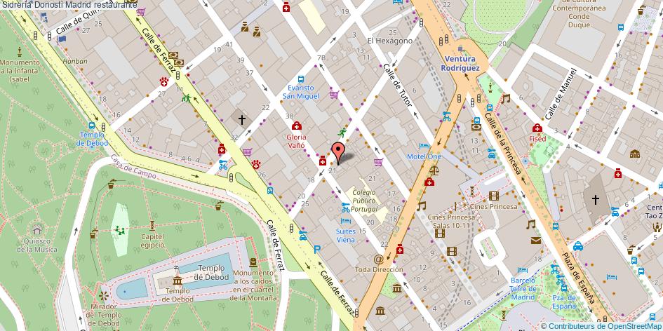 mapa Sidrería Donosti restaurante Madrid