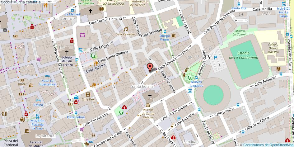 mapa Socolá cafetería Murcia