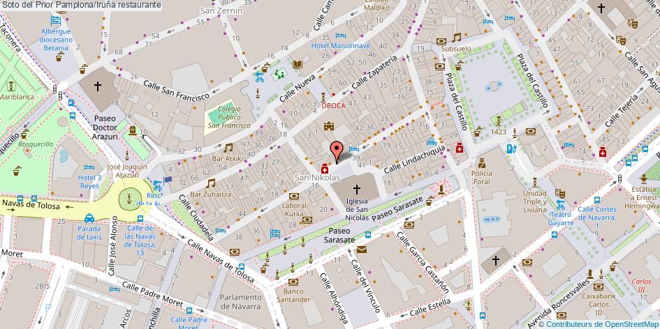mapa Soto del Prior restaurante Pamplona/Iruña