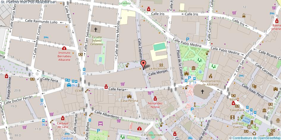 mapa St. Patricks Irish Pub bar Albacete