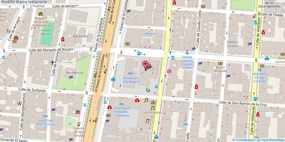 mapa StreetXo restaurante Madrid