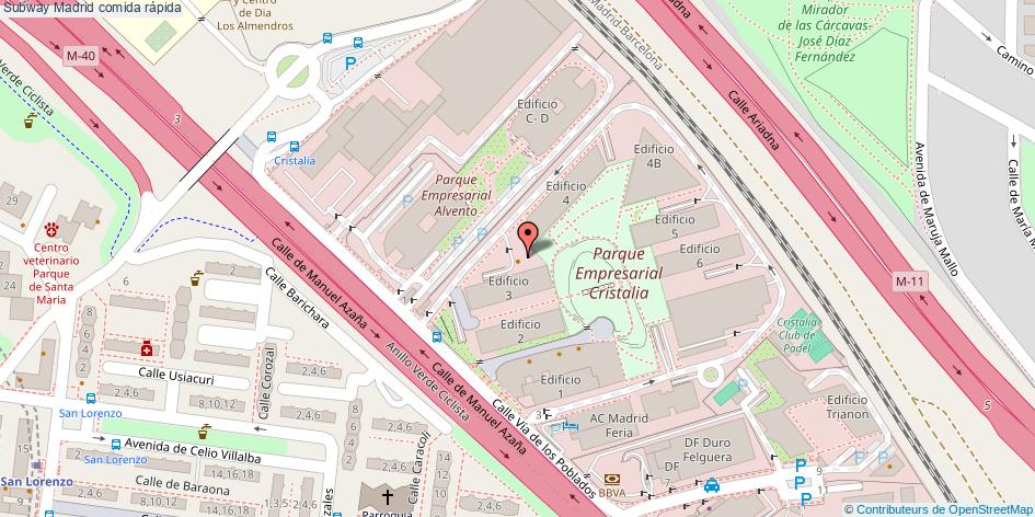 mapa Subway comida rápida Madrid