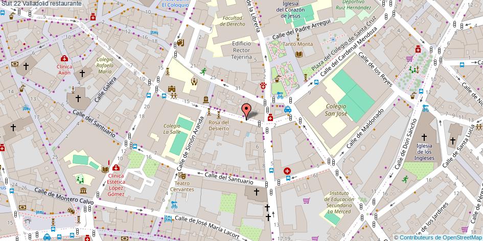 mapa Suit 22 restaurante Valladolid