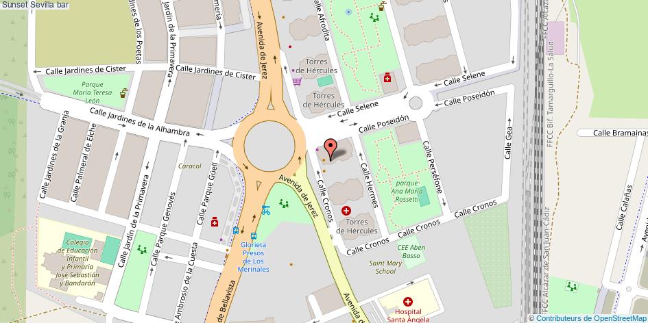 mapa Sunset bar Sevilla