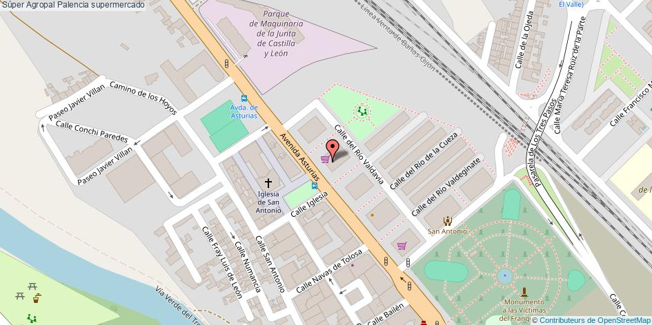 mapa Súper Agropal supermercado Palencia