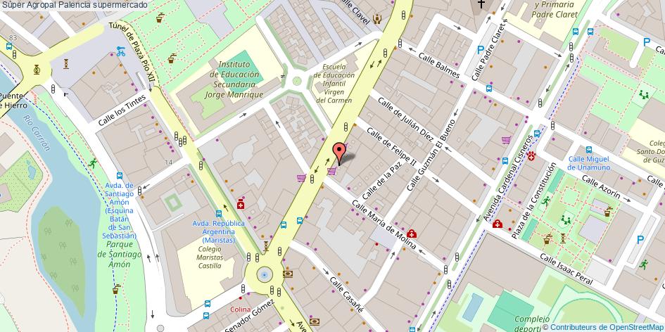 mapa Súper Agropal supermercado Palencia