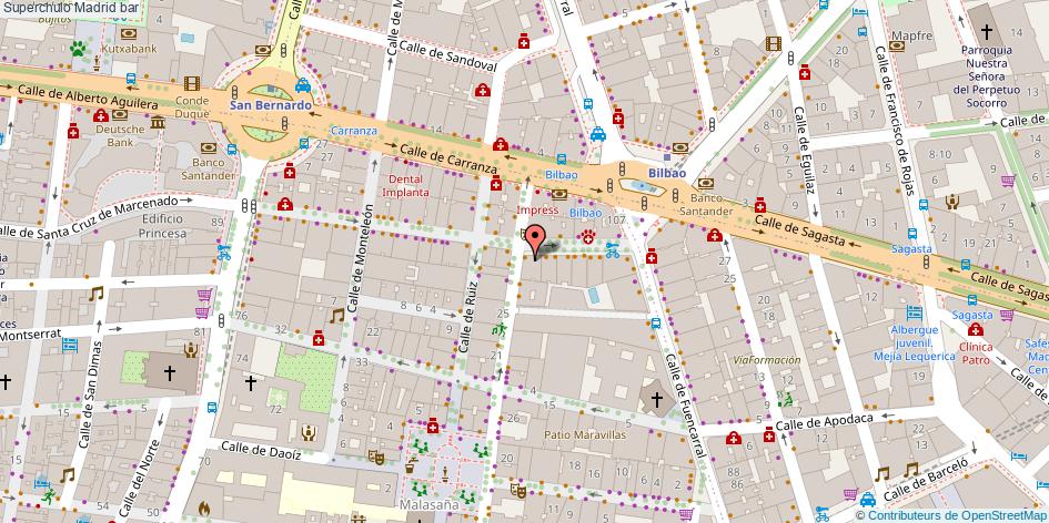 mapa Superchulo bar Madrid