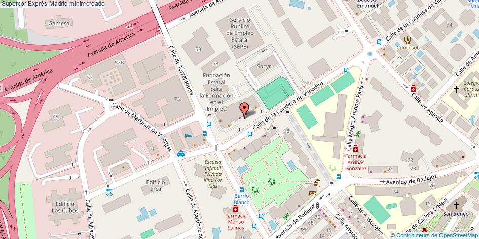 mapa Supercor Exprés minimercado Madrid