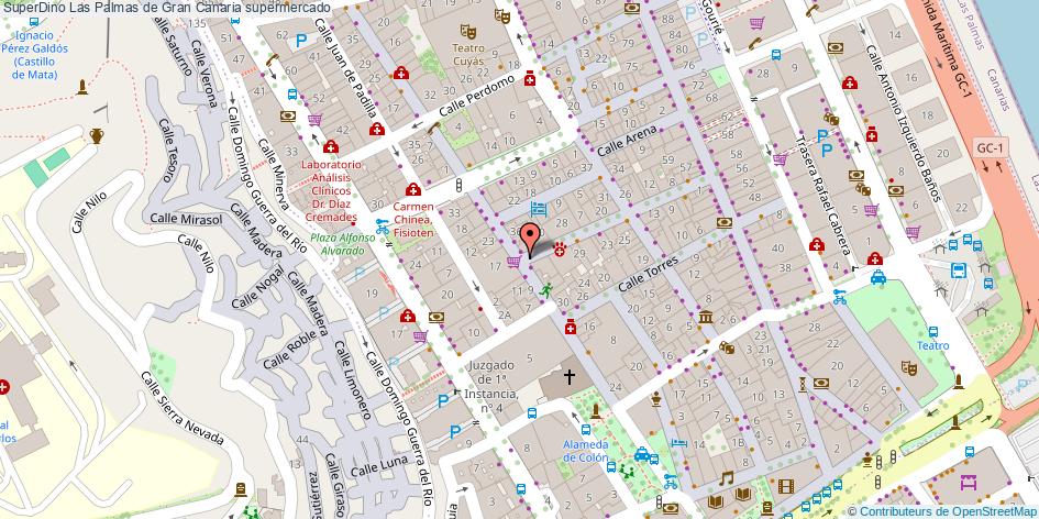 mapa SuperDino supermercado Las Palmas de Gran Canaria