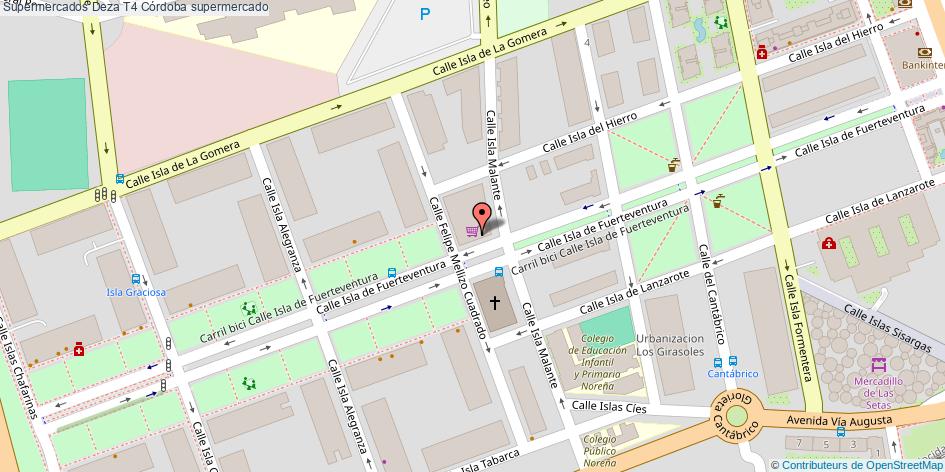 mapa Supermercados Deza T4 supermercado Córdoba