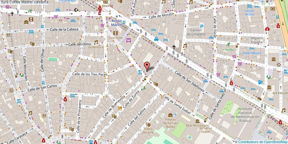 mapa Syra Coffee cafetería Madrid