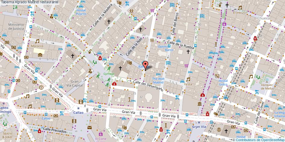 mapa Taberna Agrado restaurante Madrid