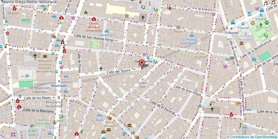 mapa Taberna Griega restaurante Madrid