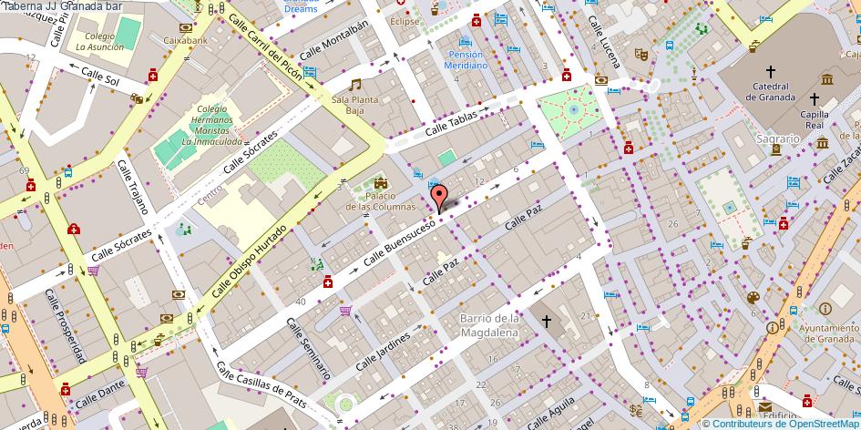 mapa Taberna JJ bar Granada