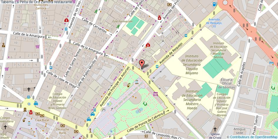 mapa Taberna La Pinta de Oro restaurante Zamora
