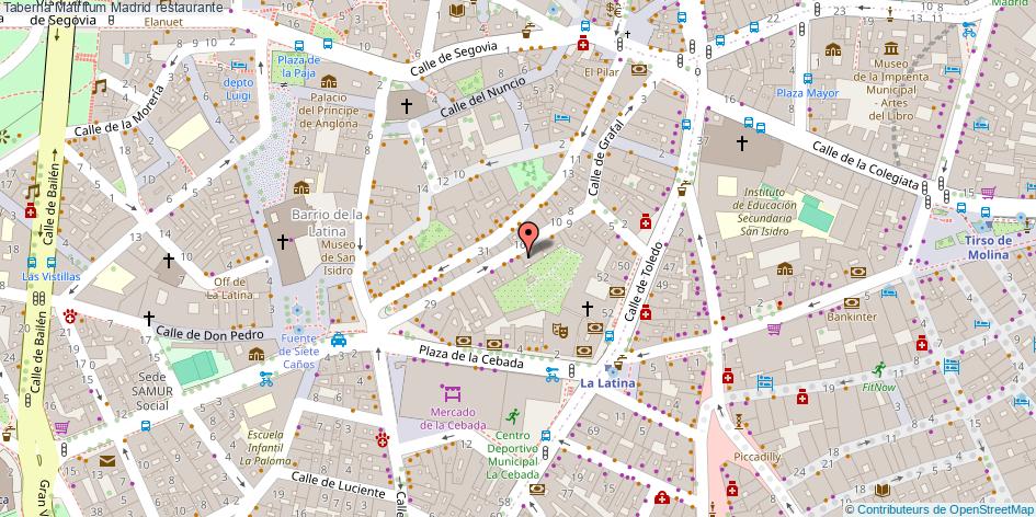 mapa Taberna Matritum restaurante Madrid