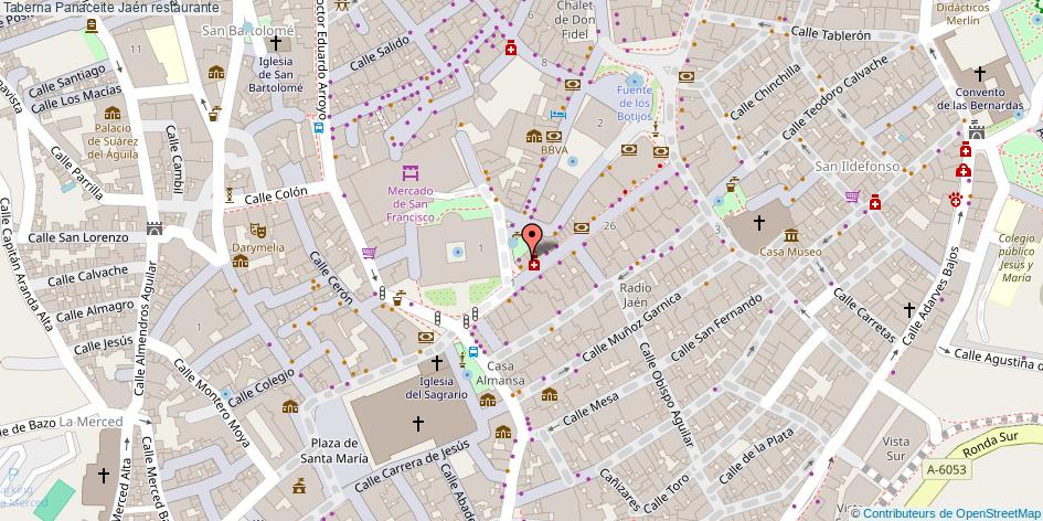 mapa Taberna Panaceite restaurante Jaén