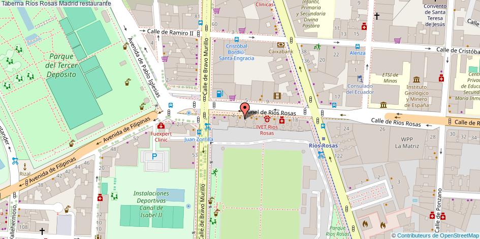 mapa Taberna Ríos Rosas restaurante Madrid