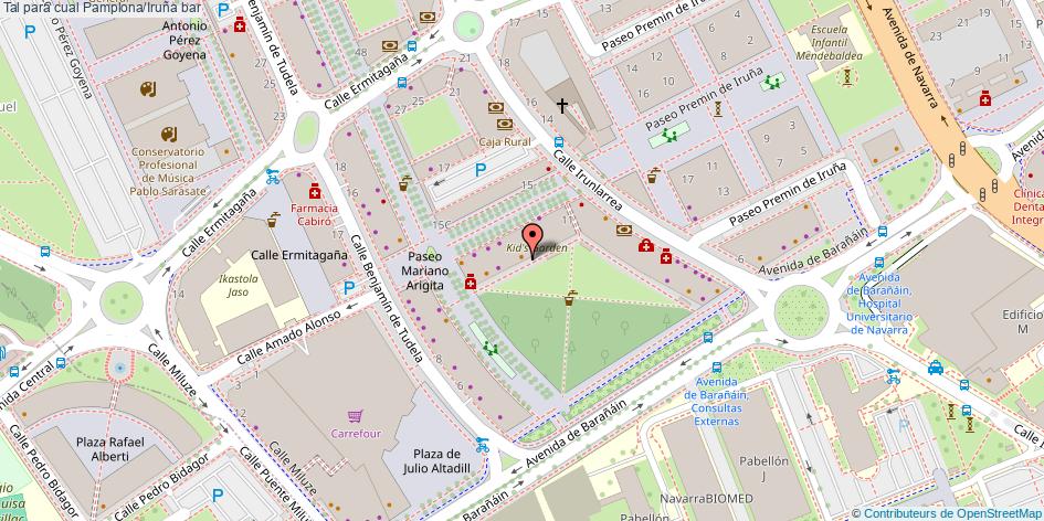 mapa Tal para cual bar Pamplona/Iruña