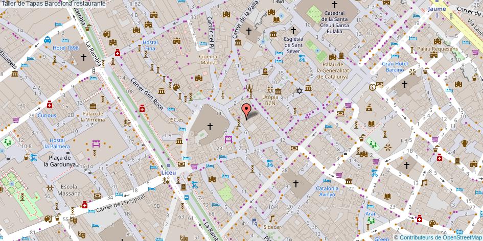 mapa Taller de Tapas restaurante Barcelona