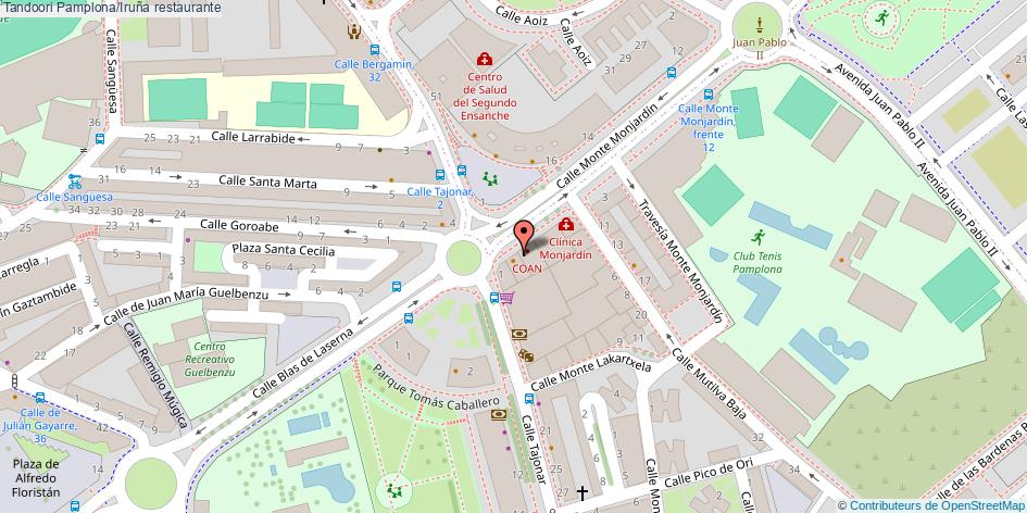 mapa Tandoori restaurante Pamplona/Iruña